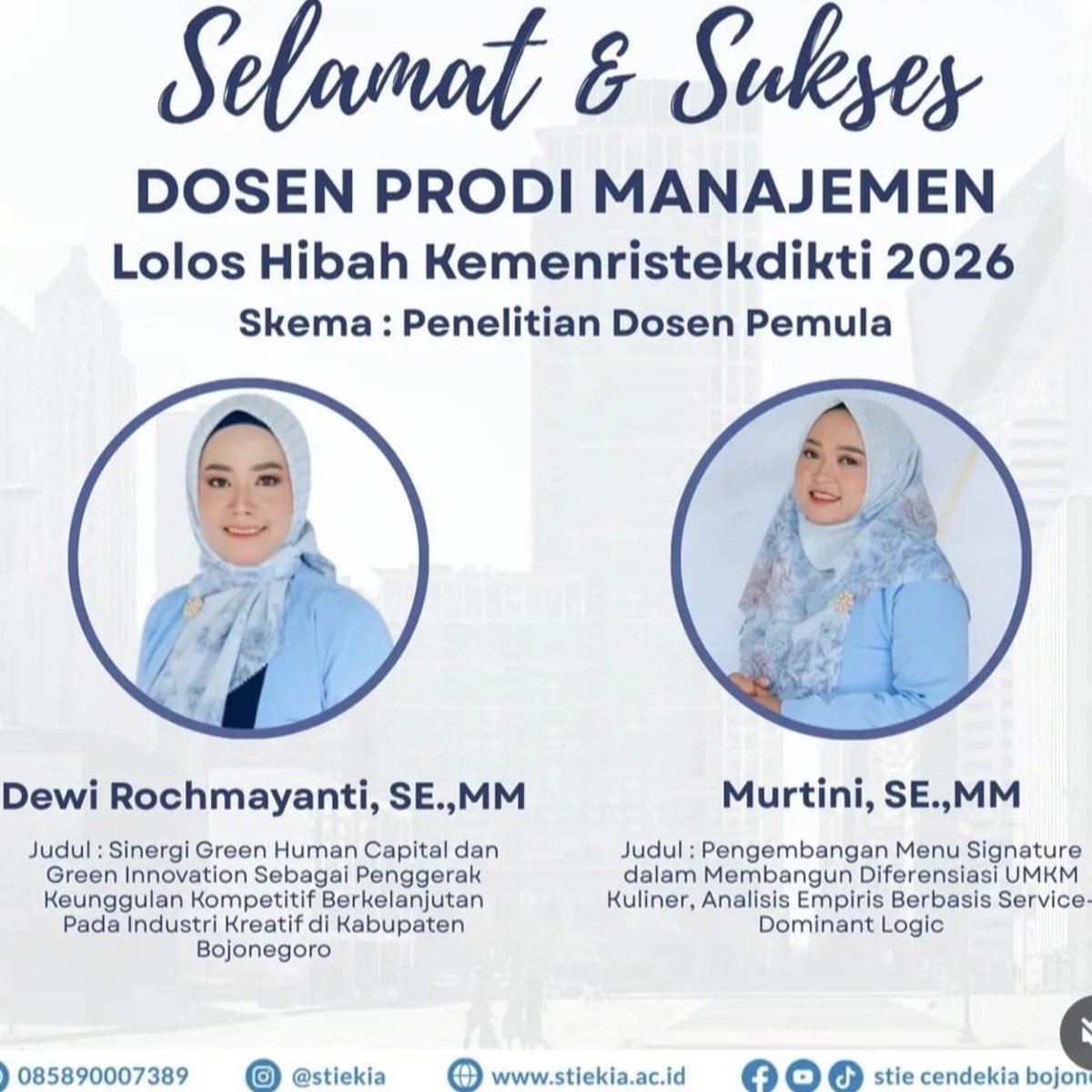 Dosen Prodi Manajemen STIEKIA Lolos Hibah Penelitian Dosen Pemula Kemendiktisaintek 2026