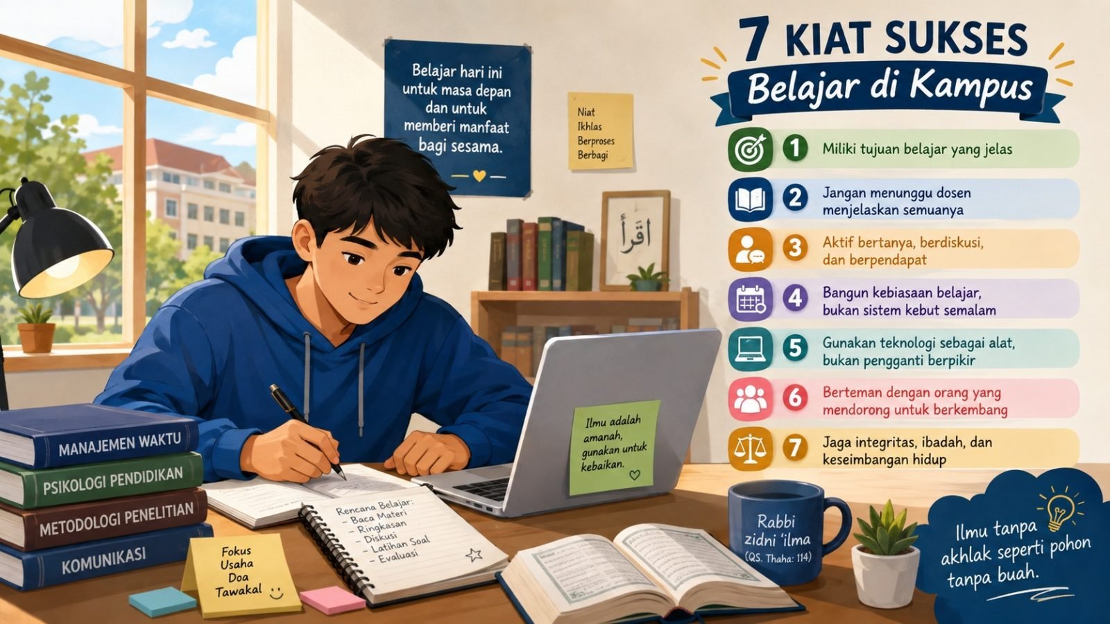 7 Kiat Sukses Belajar di Kampus
