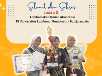 Mahasiswi STIE Cendekia Raih Juara 2 Pekan Ilmiah Akuntansi Tingkat Nasional