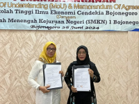 STIE Cendekia Bojonegoro Jalin Kerja Sama dengan SMKN 1 Bojonegoro Melalui Penandatanganan MoU dan MoA