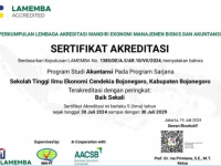 Prodi Akuntansi STIE Cendekia Bojonegoro Raih Akreditasi “Baik Sekali” dari LAMEMBA