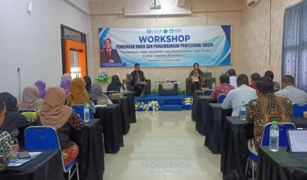 STIE Cendekia Bojonegoro Gelar Workshop Pembinaan Karir dan Pengembangan Profesional Dosen bersama Kepala LLDIKTI Wilayah 7 Jawa Timur